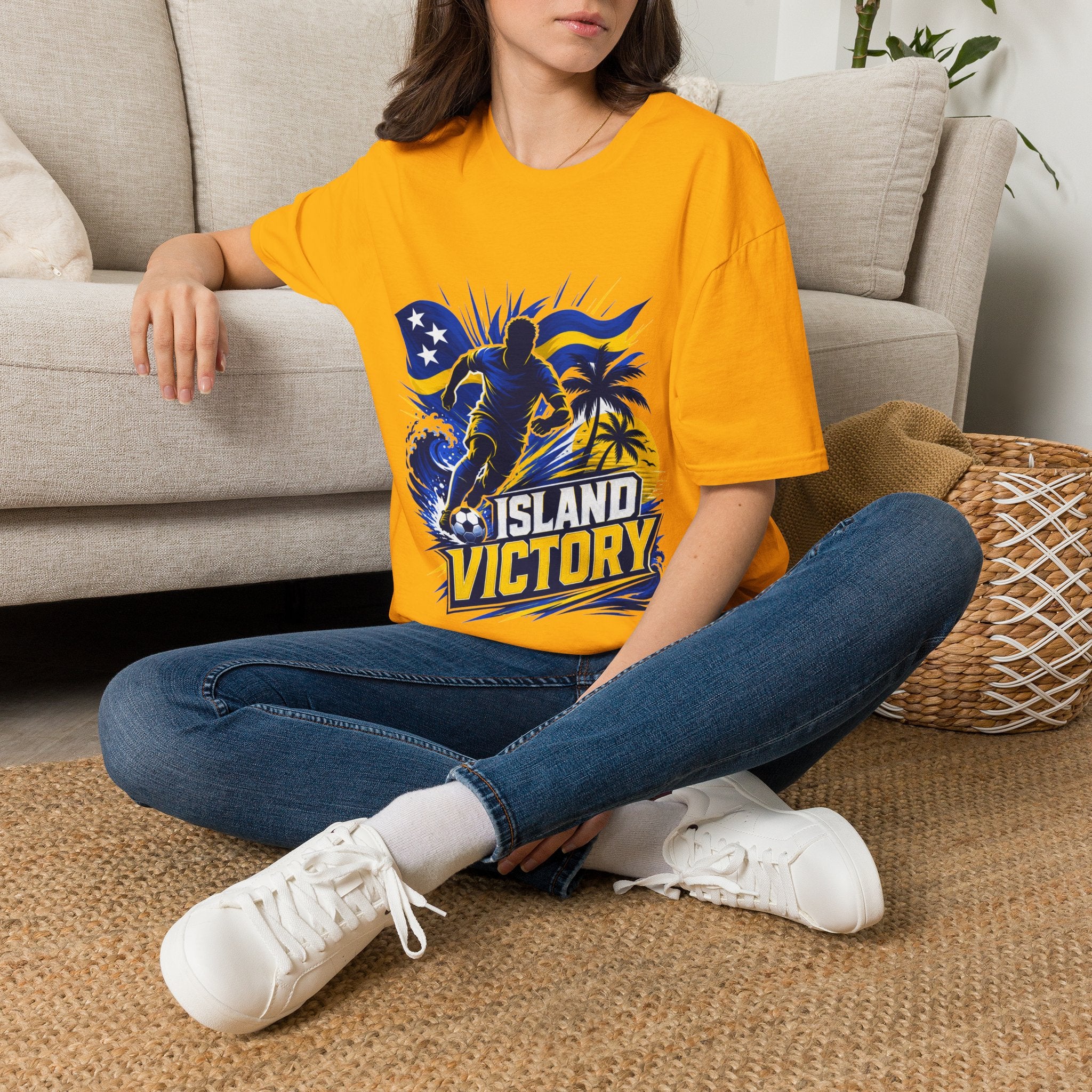 Curacao Island Victory T-Shirt — Tropical Surf Soccer Graphic Tee