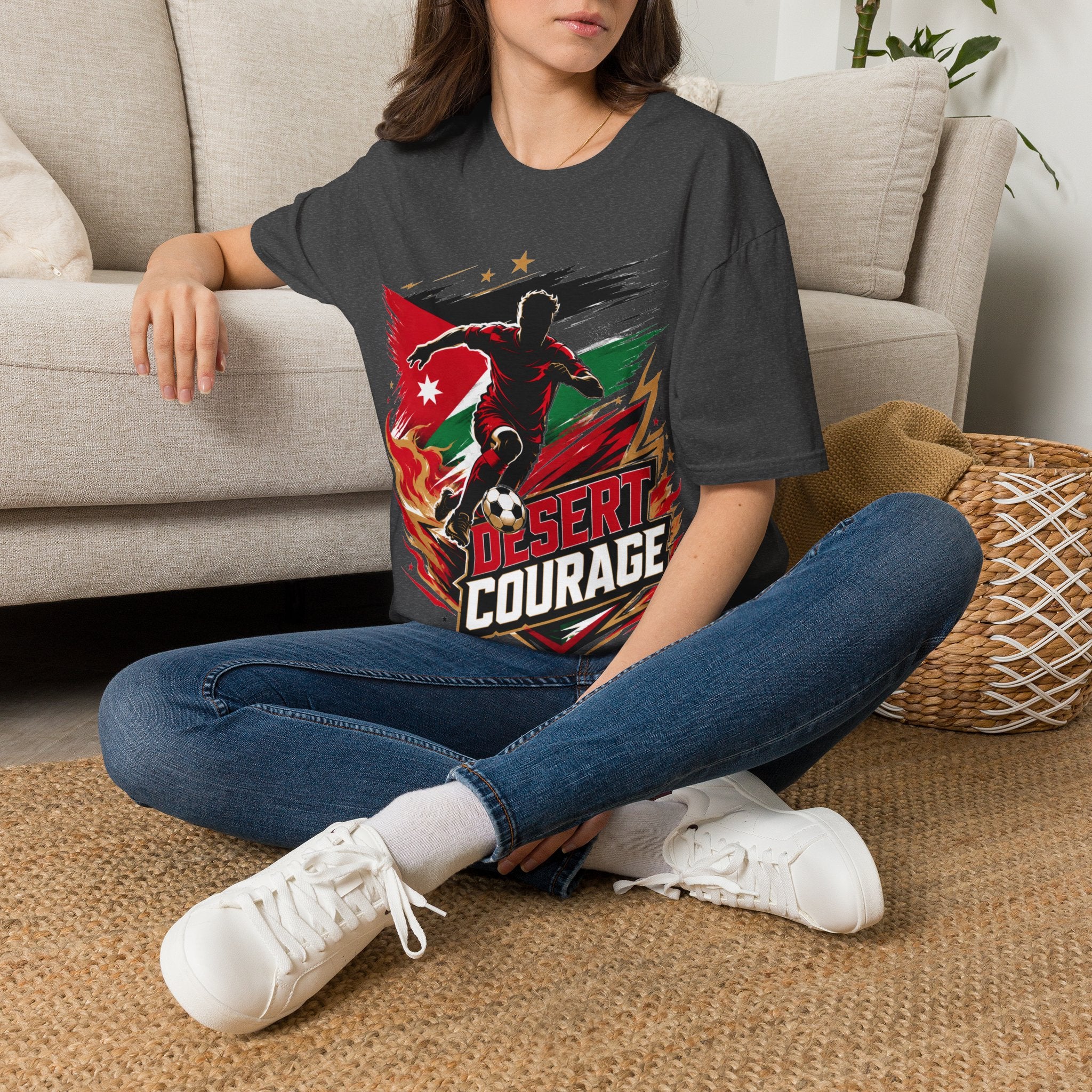 Jordan Soccer T‑Shirt — Desert Courage Flag Design