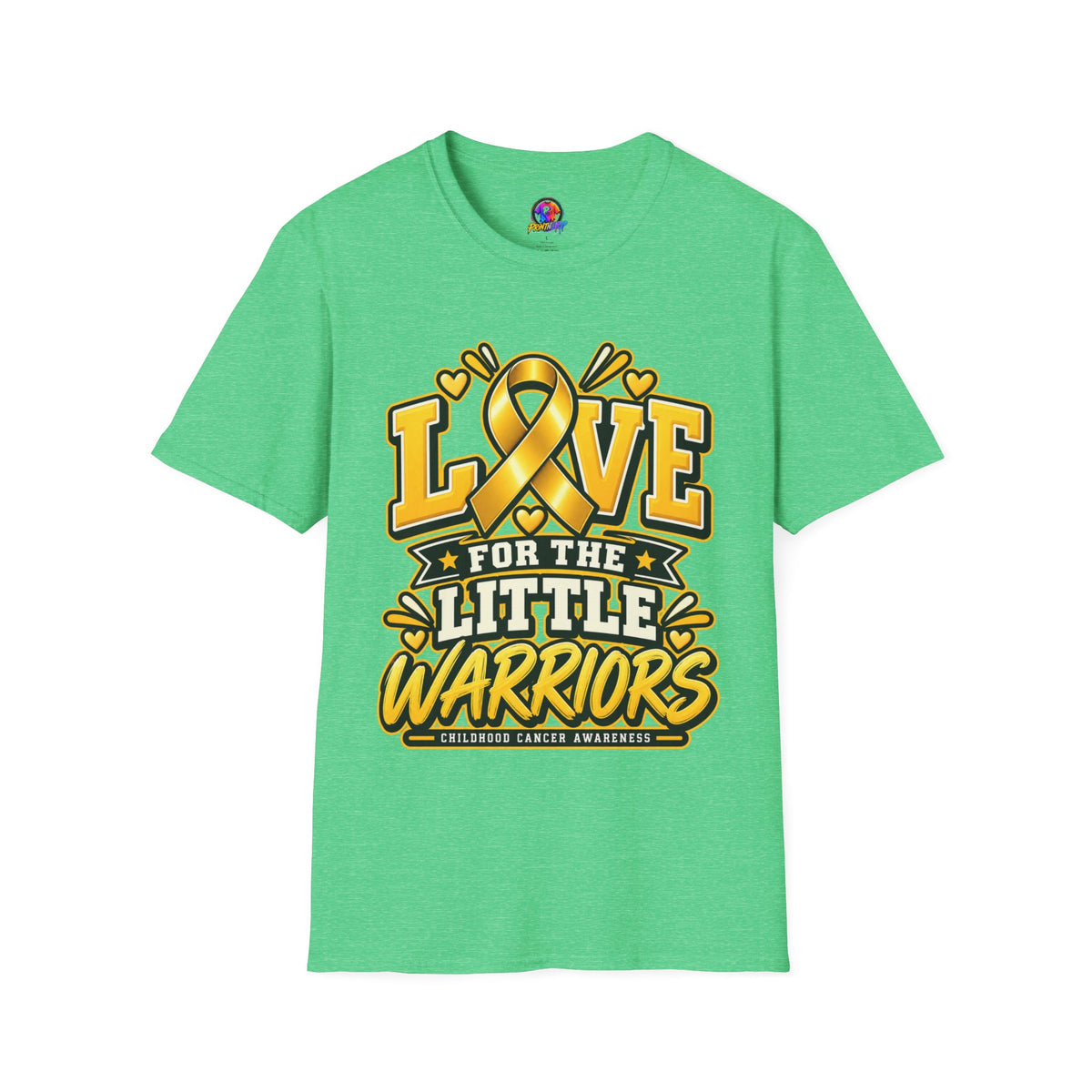 Childhood Cancer Awareness T-Shirt — "Love for the Little Warriors" Yellow Ribbon