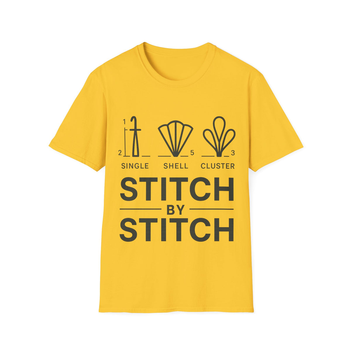 "Stitch By Stitch" Minimalist Crafting Tee | Sewing Knitting Embroidery T-Shirt - Trending Now - September 2026