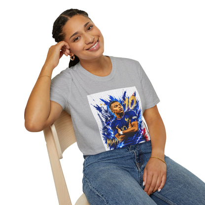 France Mbappé Soccer T-Shirt — #10 Blue Action Portrait Tee
