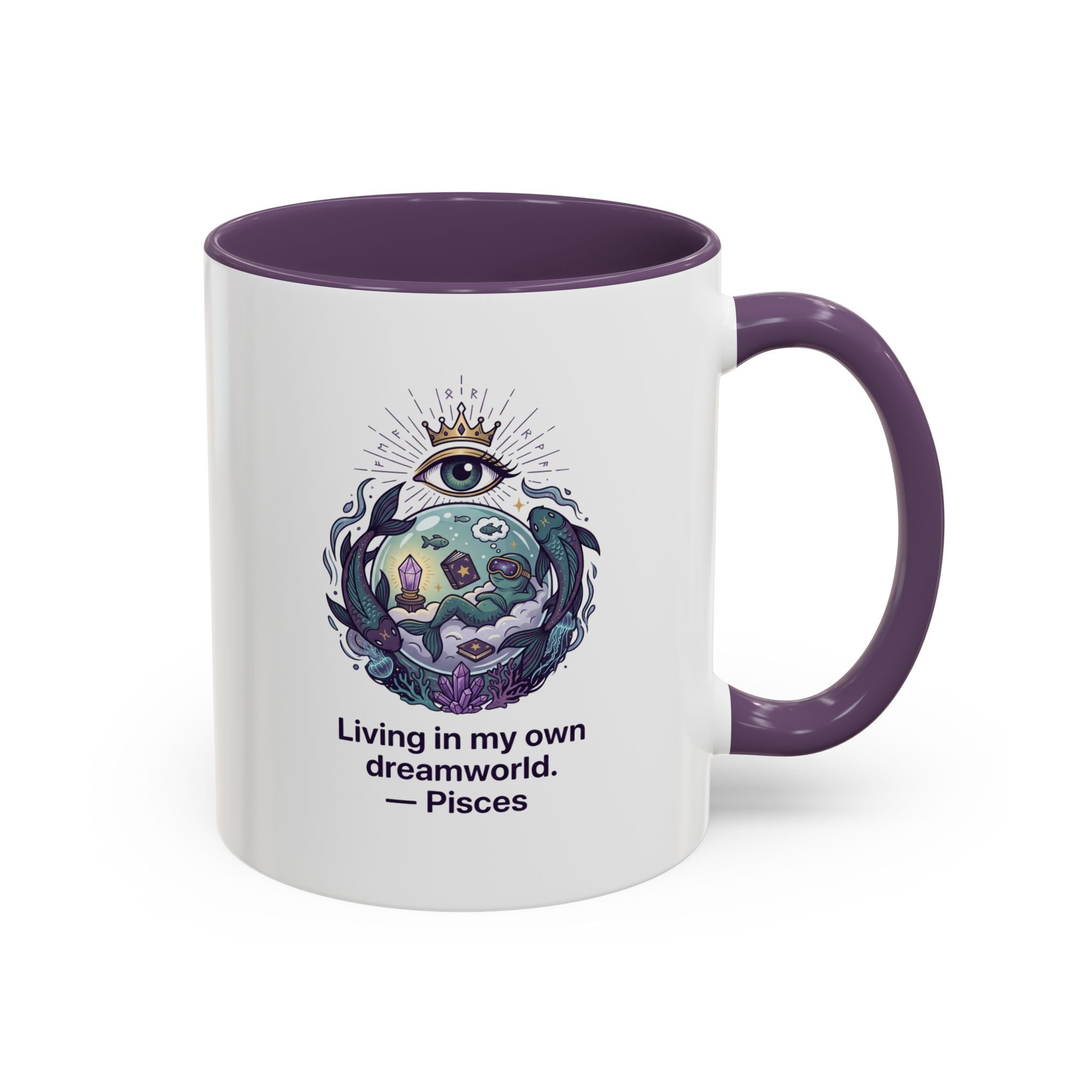 Pisces Coffee Mug — Living in My Own Dreamworld Accent Mug