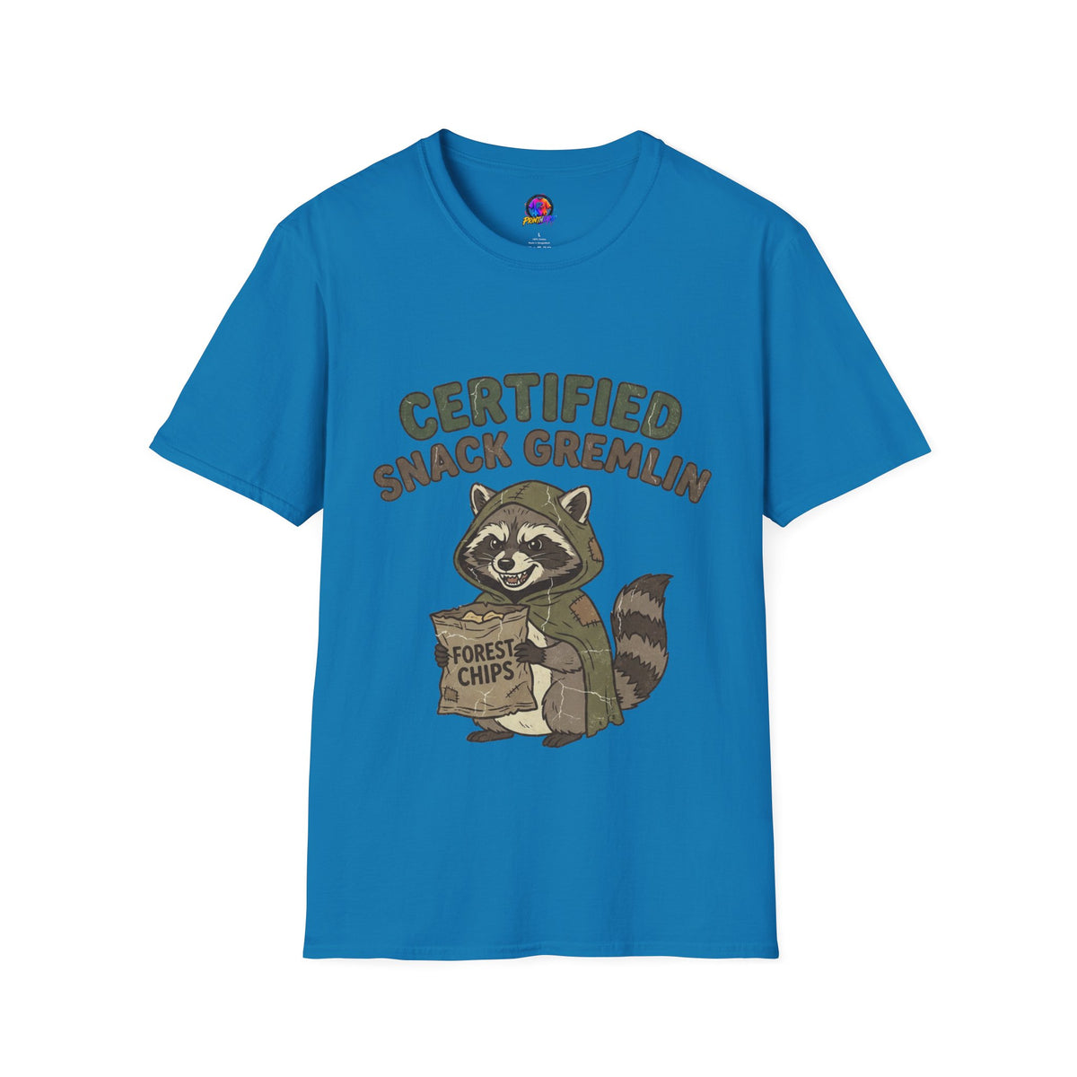 Certified Snack Gremlin T-Shirt — Funny Raccoon Snack Lover Tee