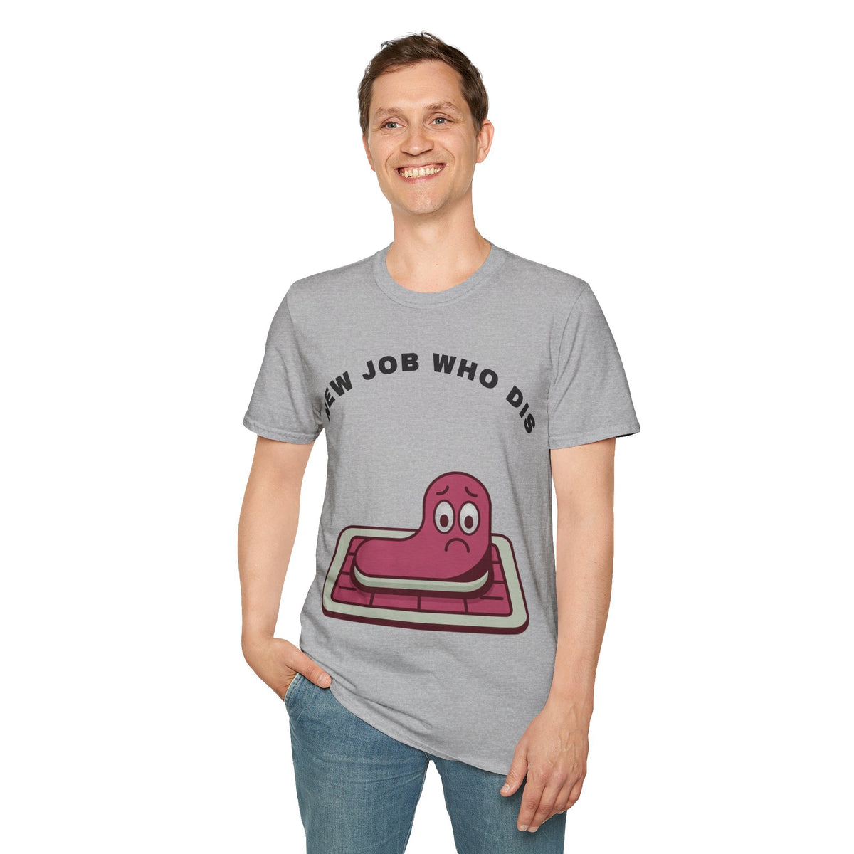 T-Shirt — "New Job Who Dis" Funny Office Cake Graphic Tee - Trending Now - September 2026