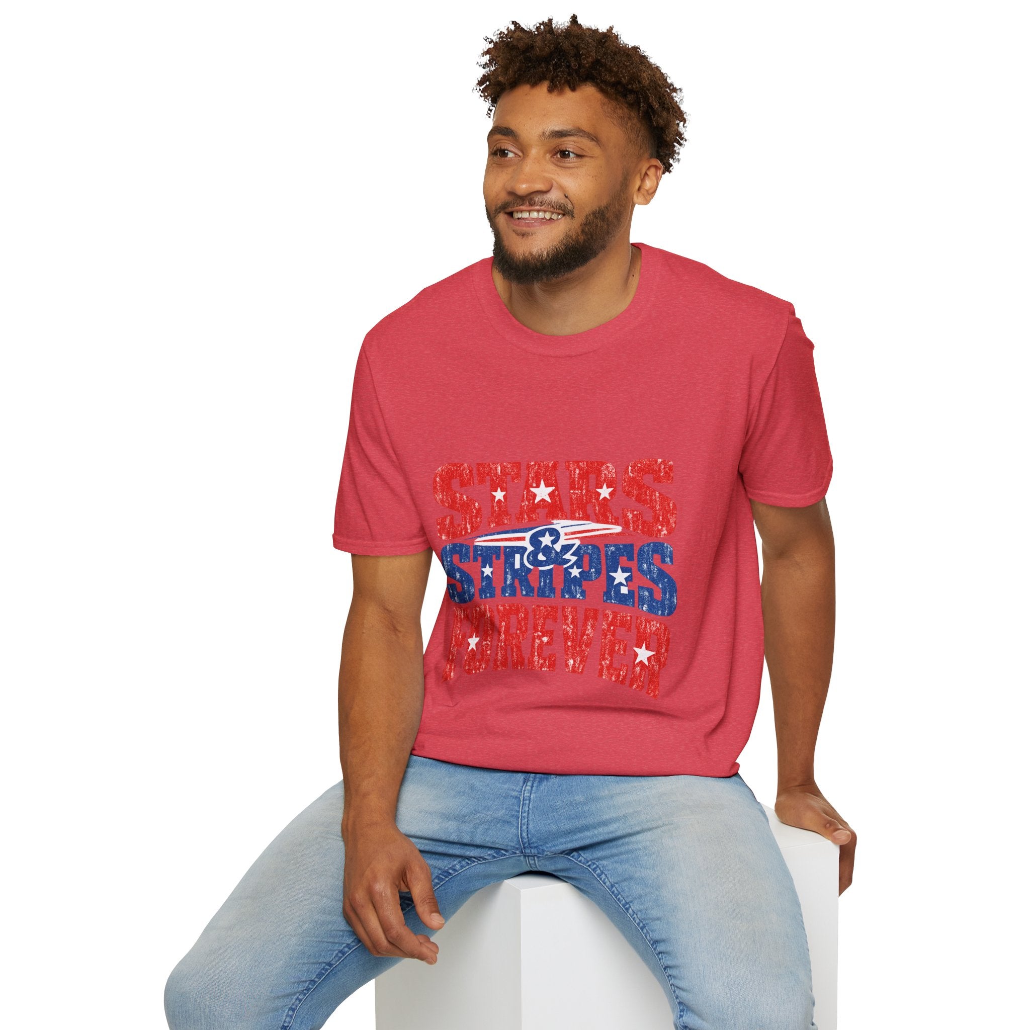 USA Stars & Stripes Forever T-Shirt — Patriotic Red White Blue Graphic Tee