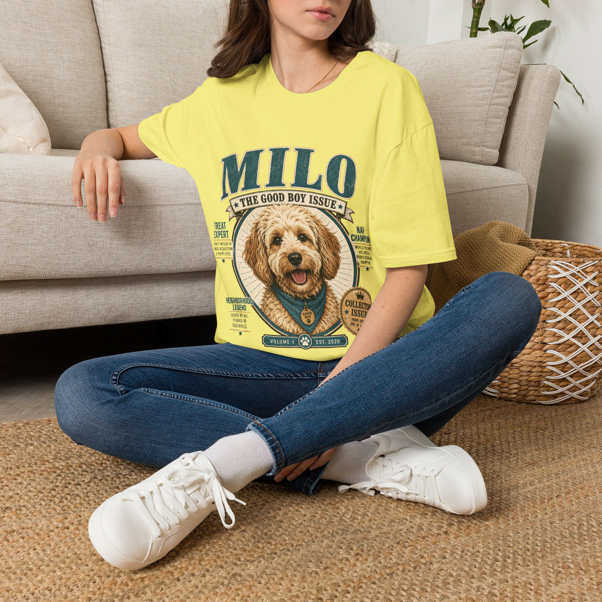 Milo 'The Good Boy Issue' T-Shirt — Cute Dog Portrait Tee
