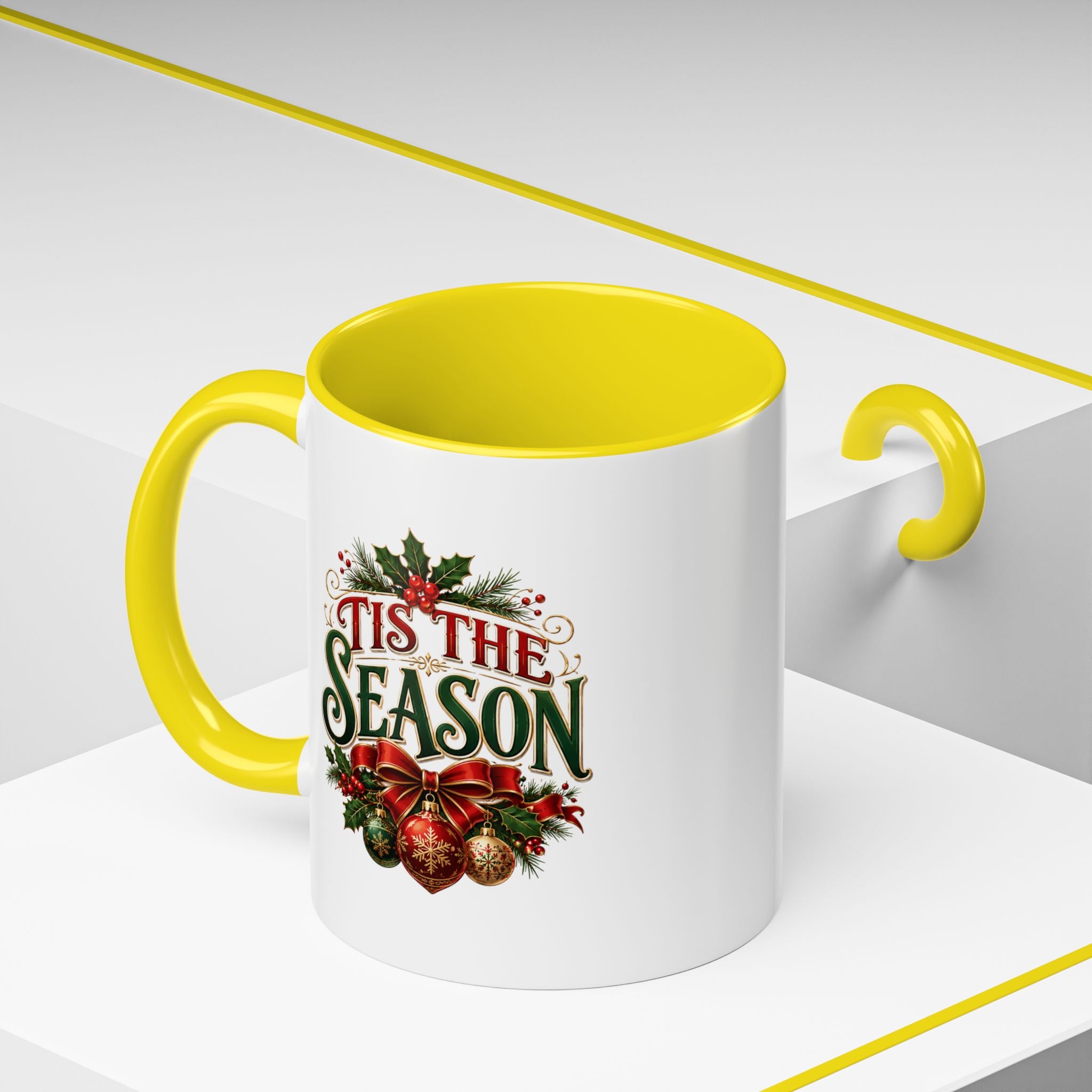 Tis The Season Accent Coffee Mug - Holiday Christmas Coffee Cup