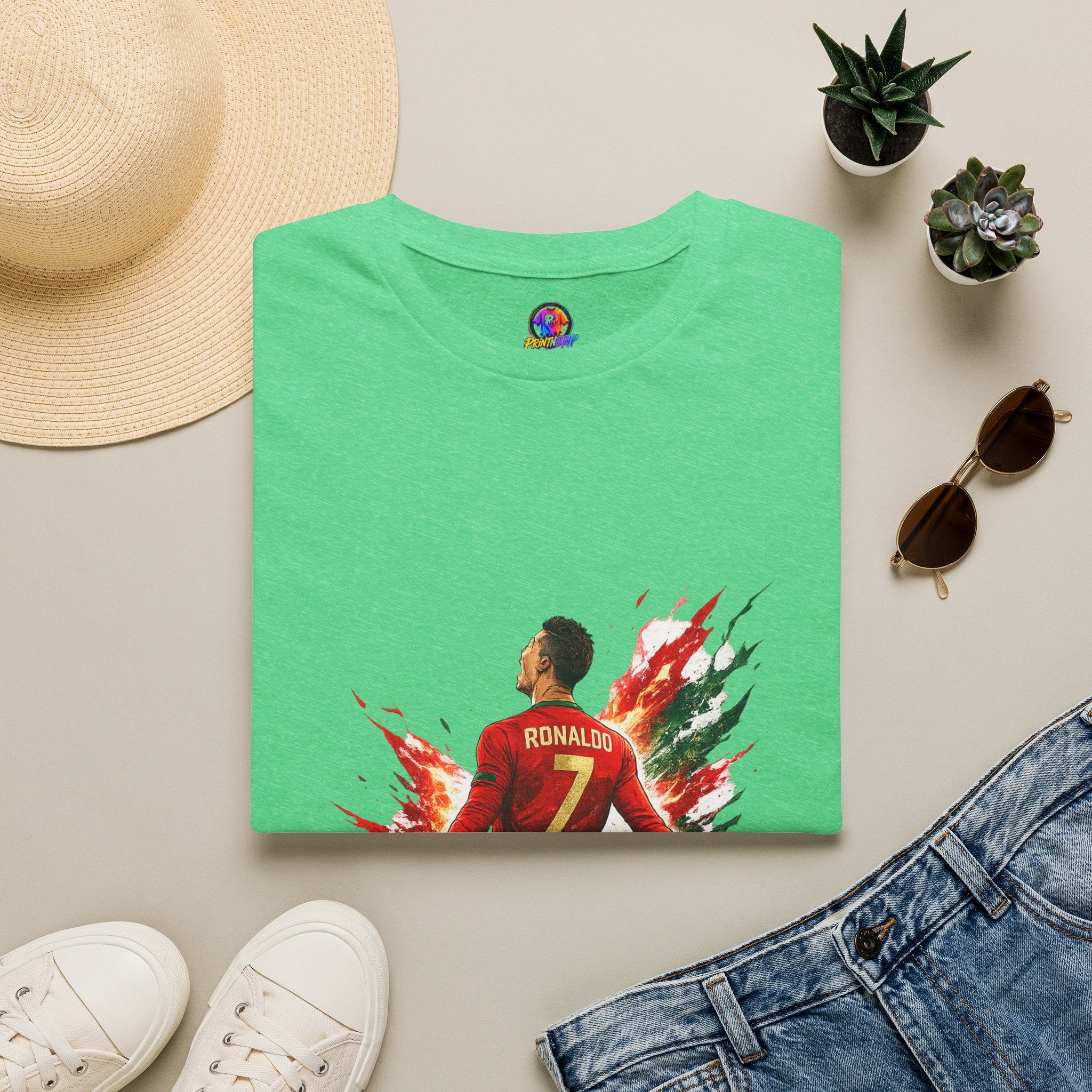 Portugal Soccer Player #7 Graphic T‑Shirt — Dynamic Portugal Fan Tee