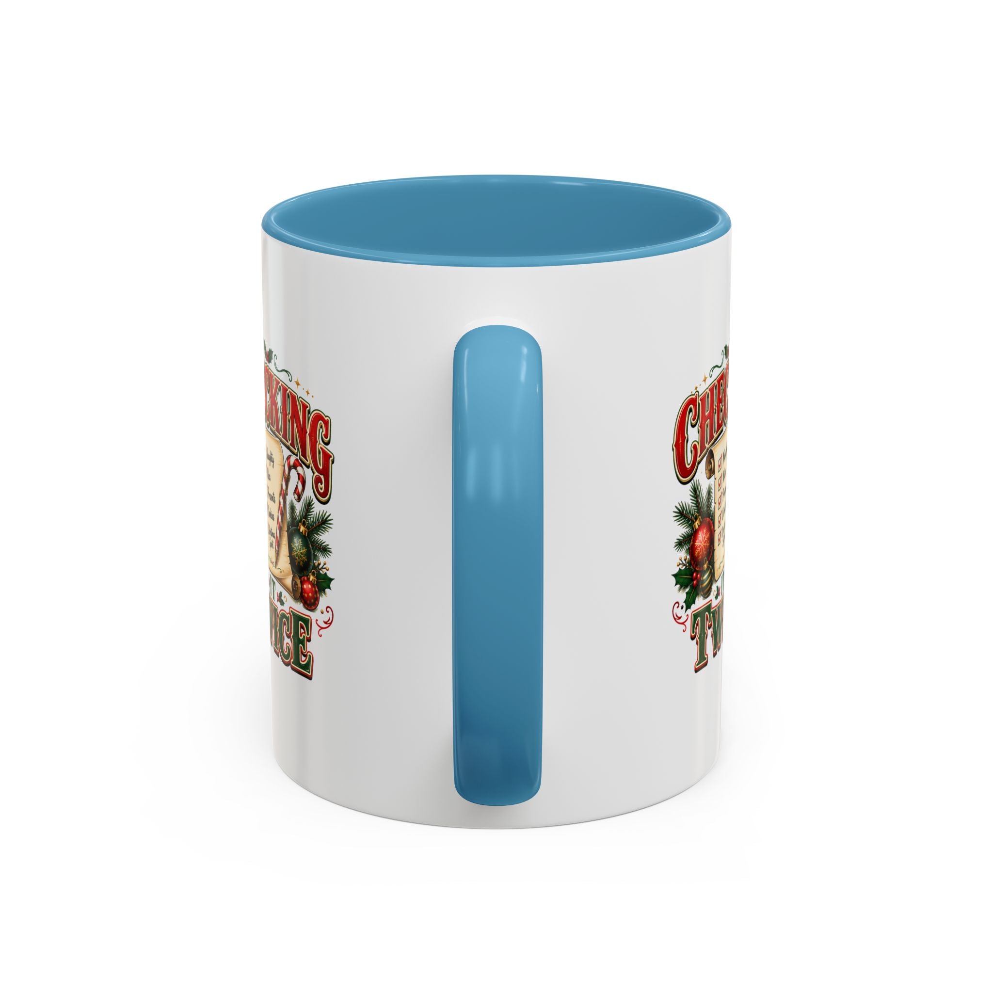 Checking It Twice Christmas Coffee Mug — Holiday Checklist Design