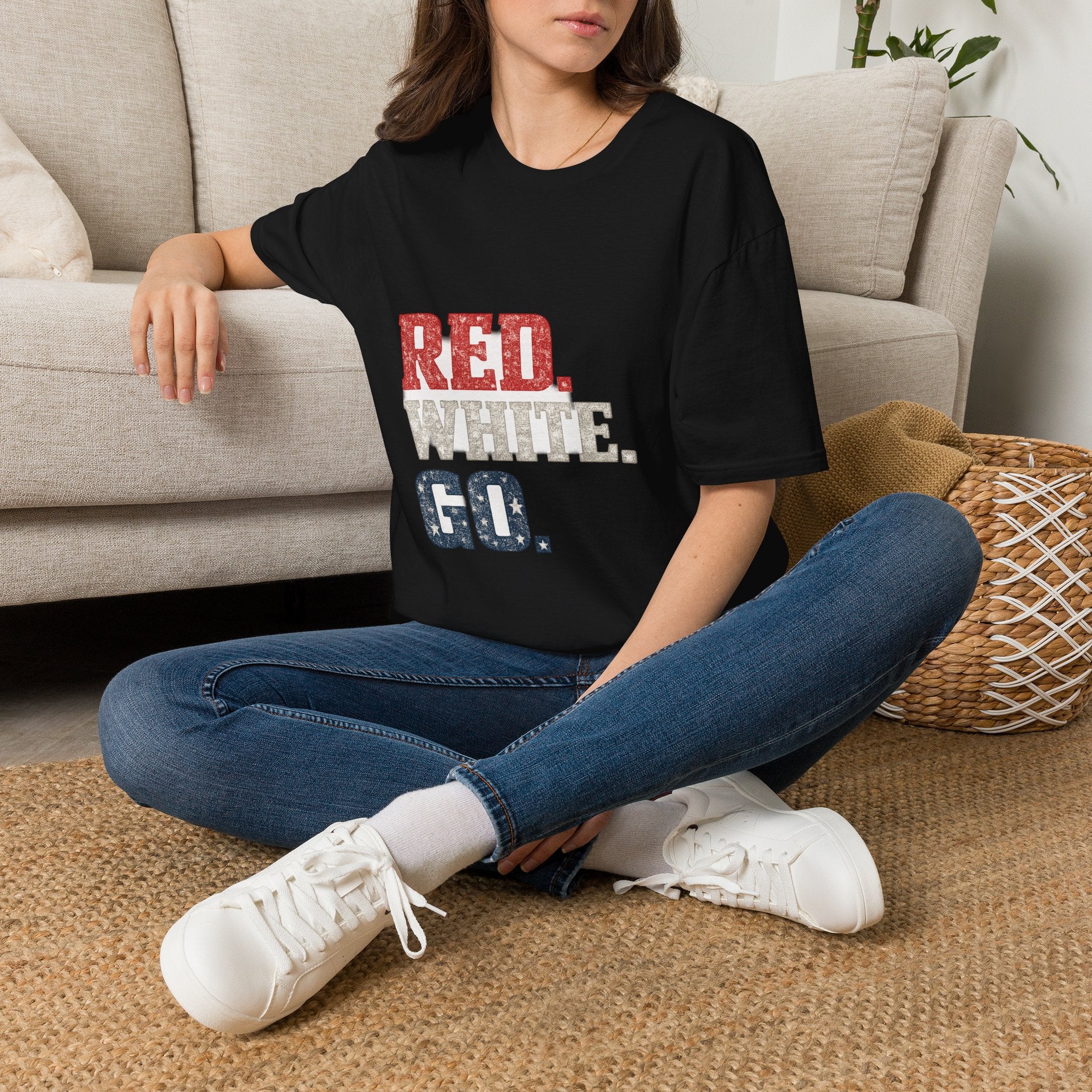 USA Patriotic 'Red. White. Go.' T-Shirt — 4th of July Independence Day Tee