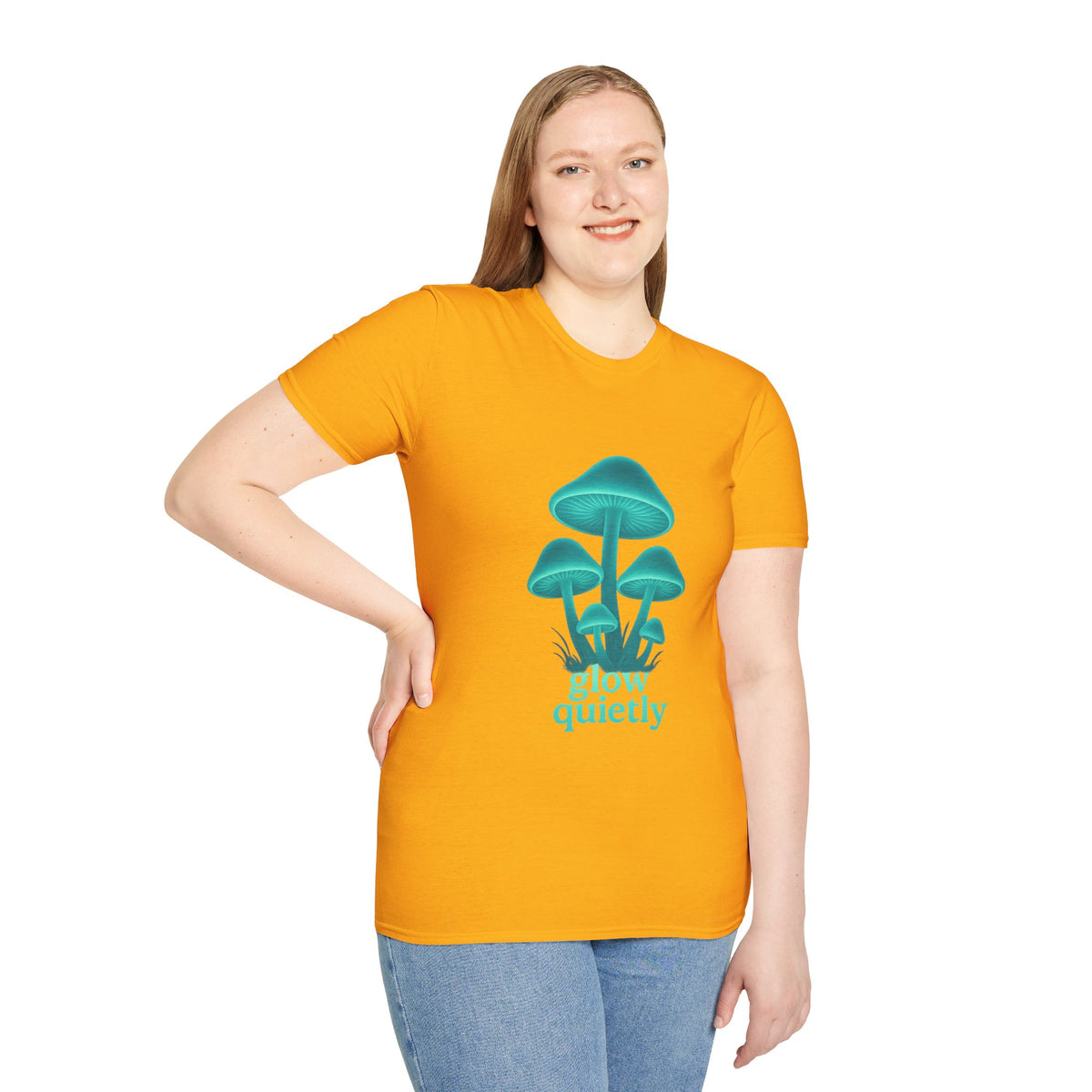Mushroom Graphic T-Shirt — 'Grow Quietly' Teal Fungi Tee - Trending Now - August 2026