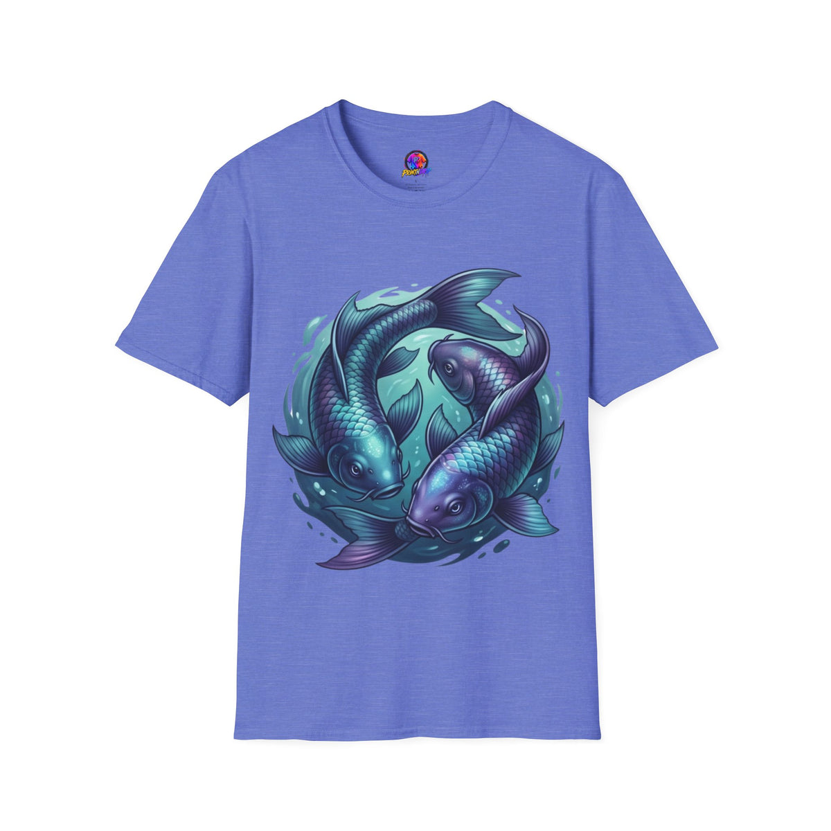 Pisces Zodiac Koi Fish Tee — Yin Yang Aquatic Graphic T-Shirt