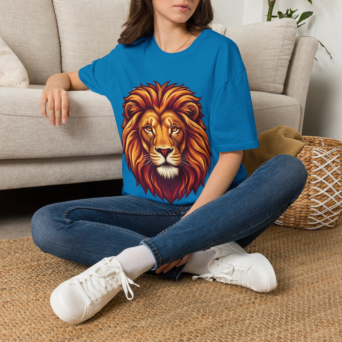 Leo Zodiac Lion Face T-Shirt — Majestic Lion Head Graphic Tee