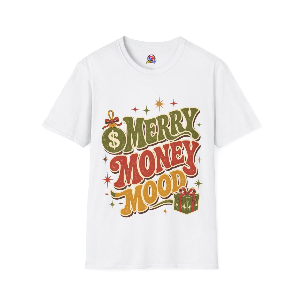Merry Money Mood T‑Shirt — Retro Holiday Graphic Tee