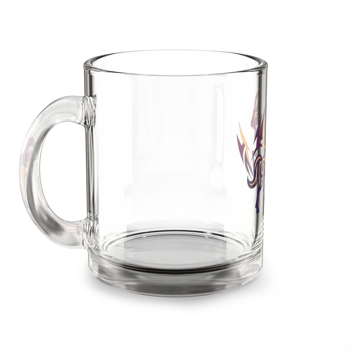 Capricorn Zodiac Glass Mug — 10oz Astrological Coffee Cup with Stylized Goat Design