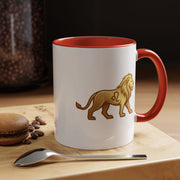 Leo Zodiac Coffee Mug — Gold Lion Accent Mug for Astrology Lovers