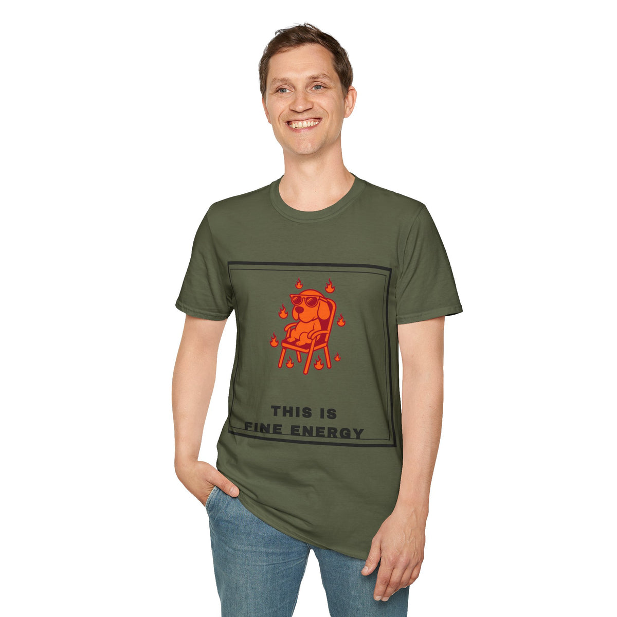 This Is Fine Energy T-Shirt — Cute Dog Meme Graphic Tee - Trending Now - September 2026