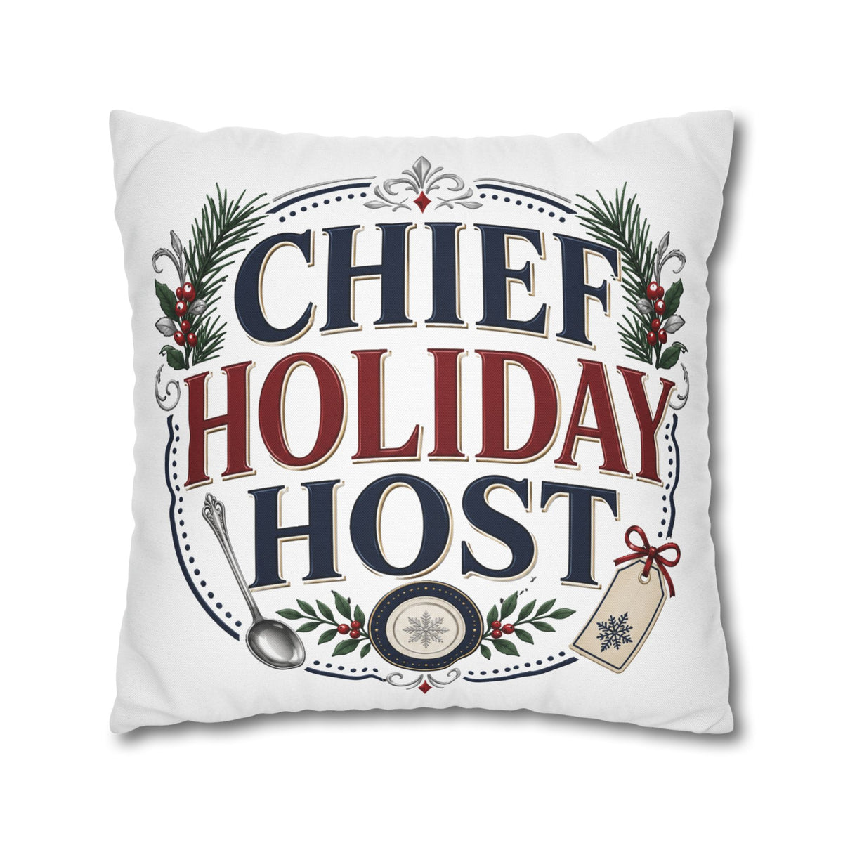 Christmas Chief Holiday Host Decorative Pillowcase