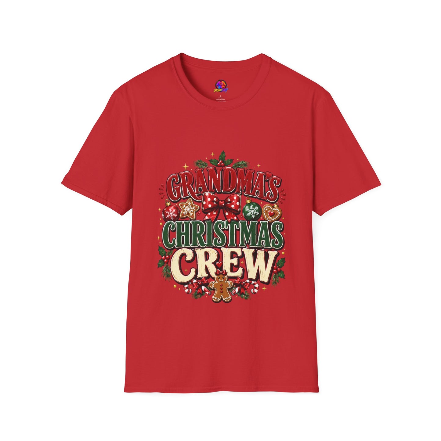 T-Shirt — Grandma's Christmas Crew Holiday Tee