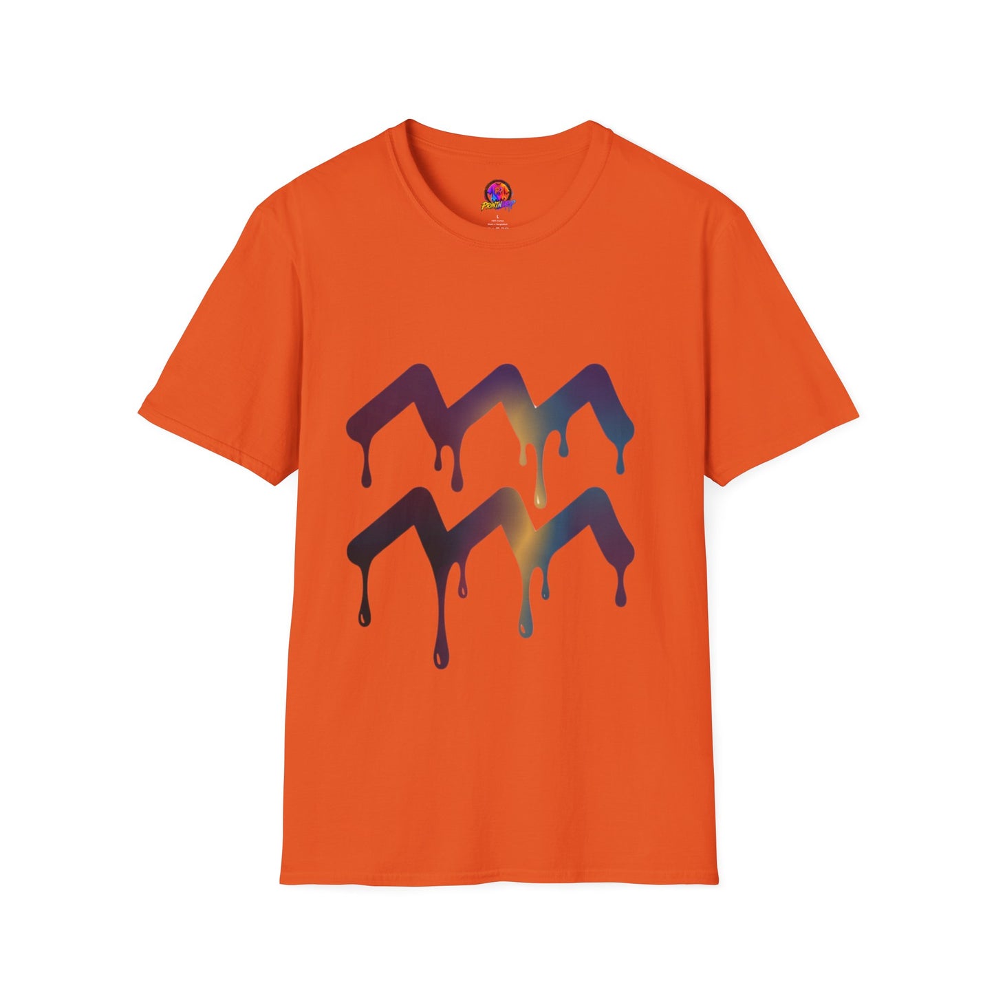 Dripping Mountain Graphic Tee — Vaporwave Sunset T-Shirt