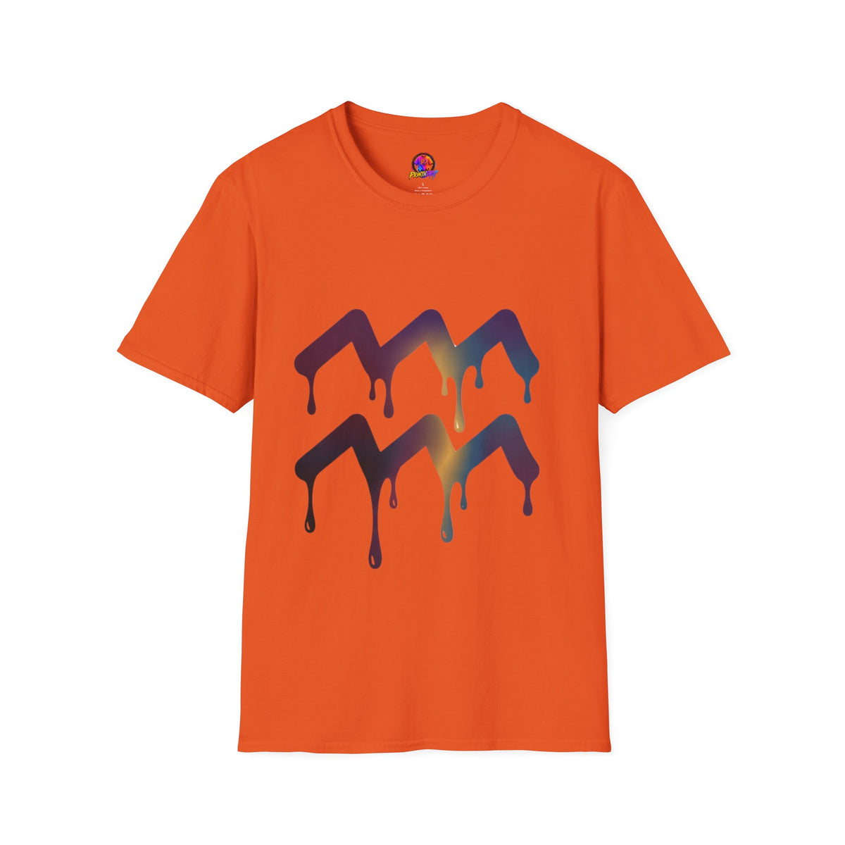 Dripping Mountain Graphic Tee — Vaporwave Sunset T-Shirt