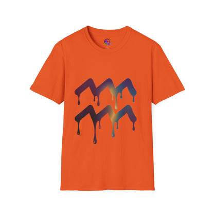 Dripping Mountain Graphic Tee — Vaporwave Sunset T-Shirt