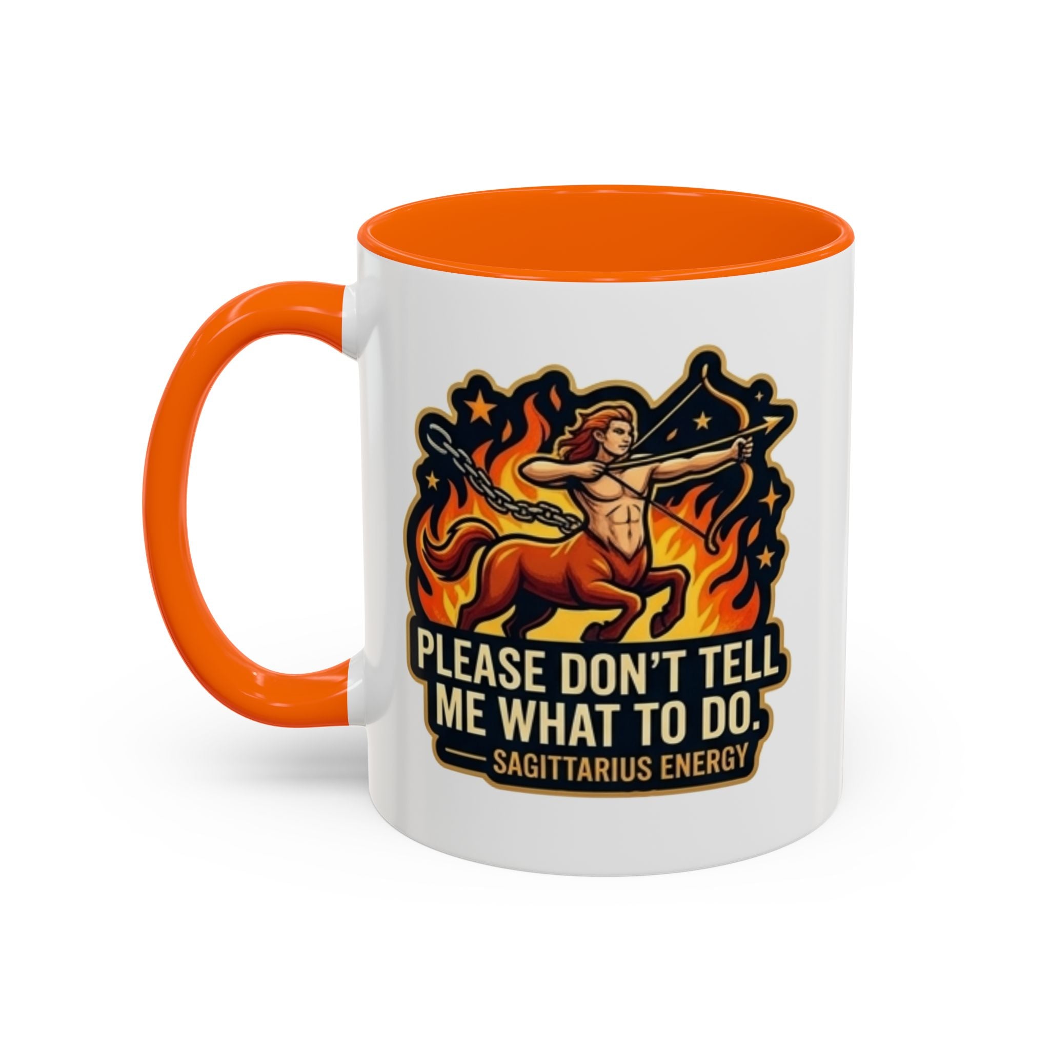 Sagittarius Coffee Mug — "Please Don't Tell Me What To Do" Zodiac Accent Mug (11/15oz)