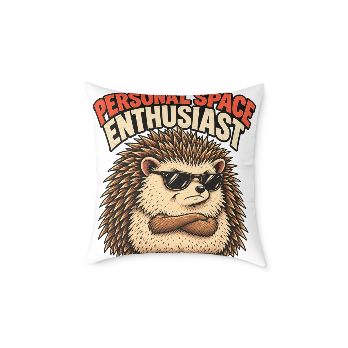 Personal Space Enthusiast Hedgehog Funny  Throw Pillow