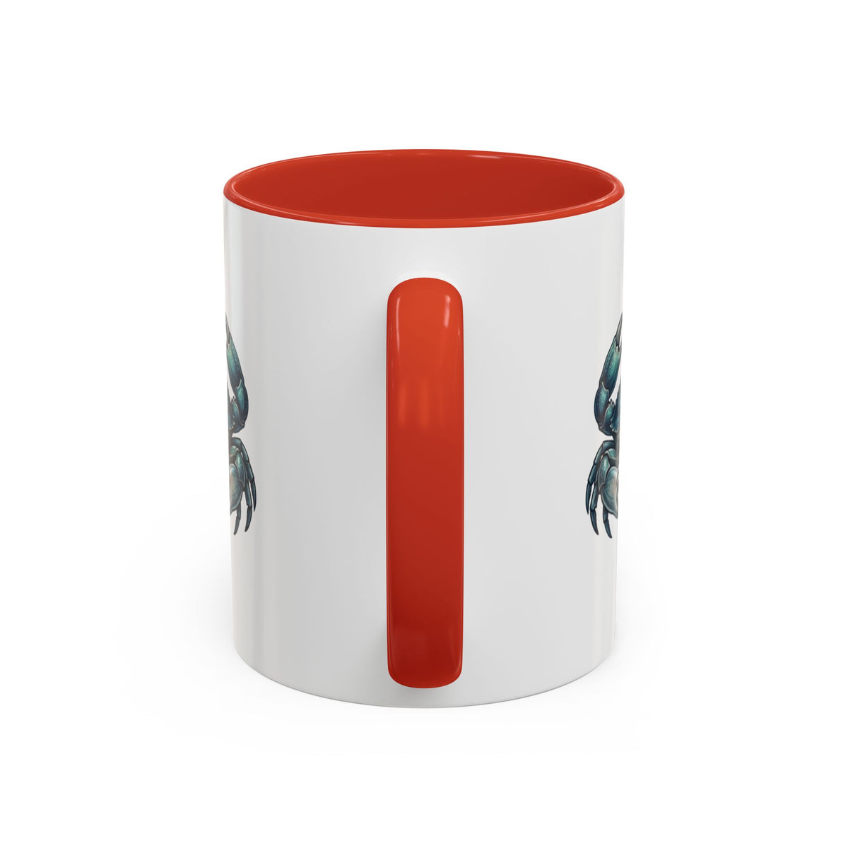 Cancer Zodiac Blue Crab Accent Coffee Mug — Nautical Beach Home Decor Gift