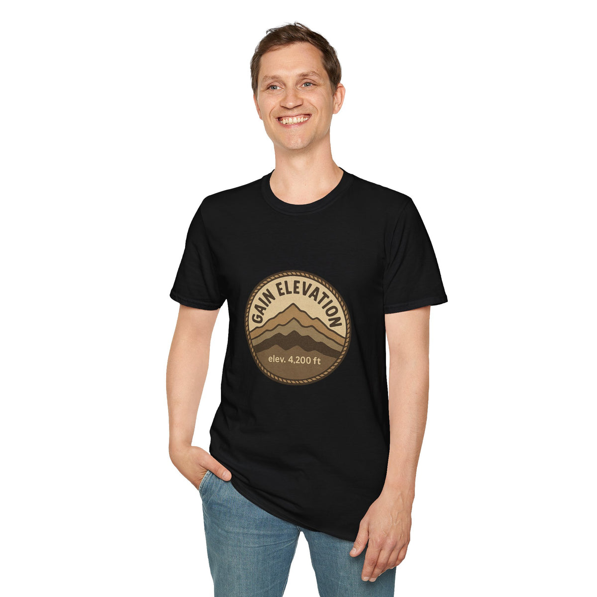 Mountain Elevation Badge T‑Shirt — Vintage Outdoor Adventure Tee - Trending Now - August 2026