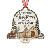 Our First Christmas In Our New Home 2026 - Metal Ornament