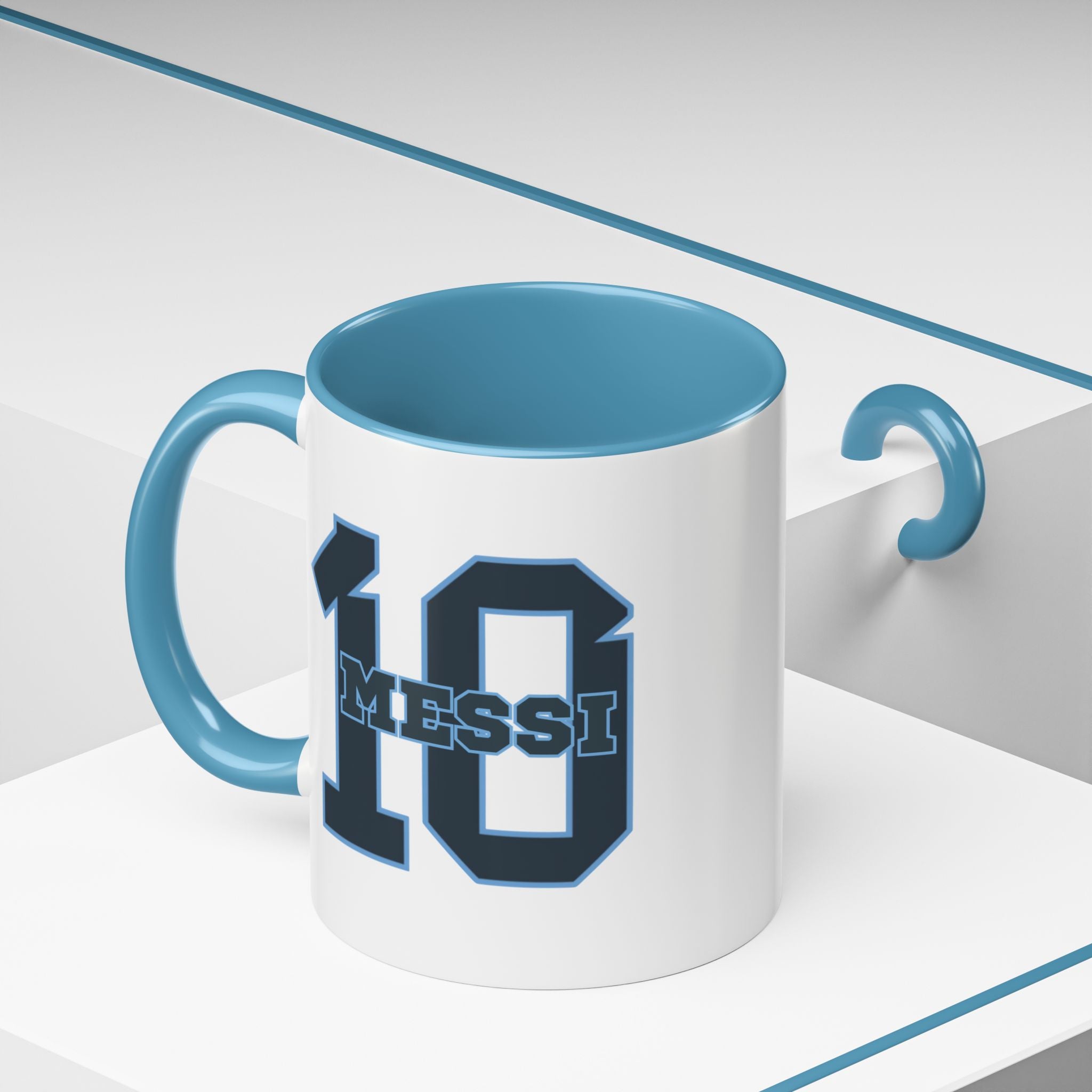 10 'Messi' Accent Coffee Mug — Soccer Jersey Number Coffee Cup