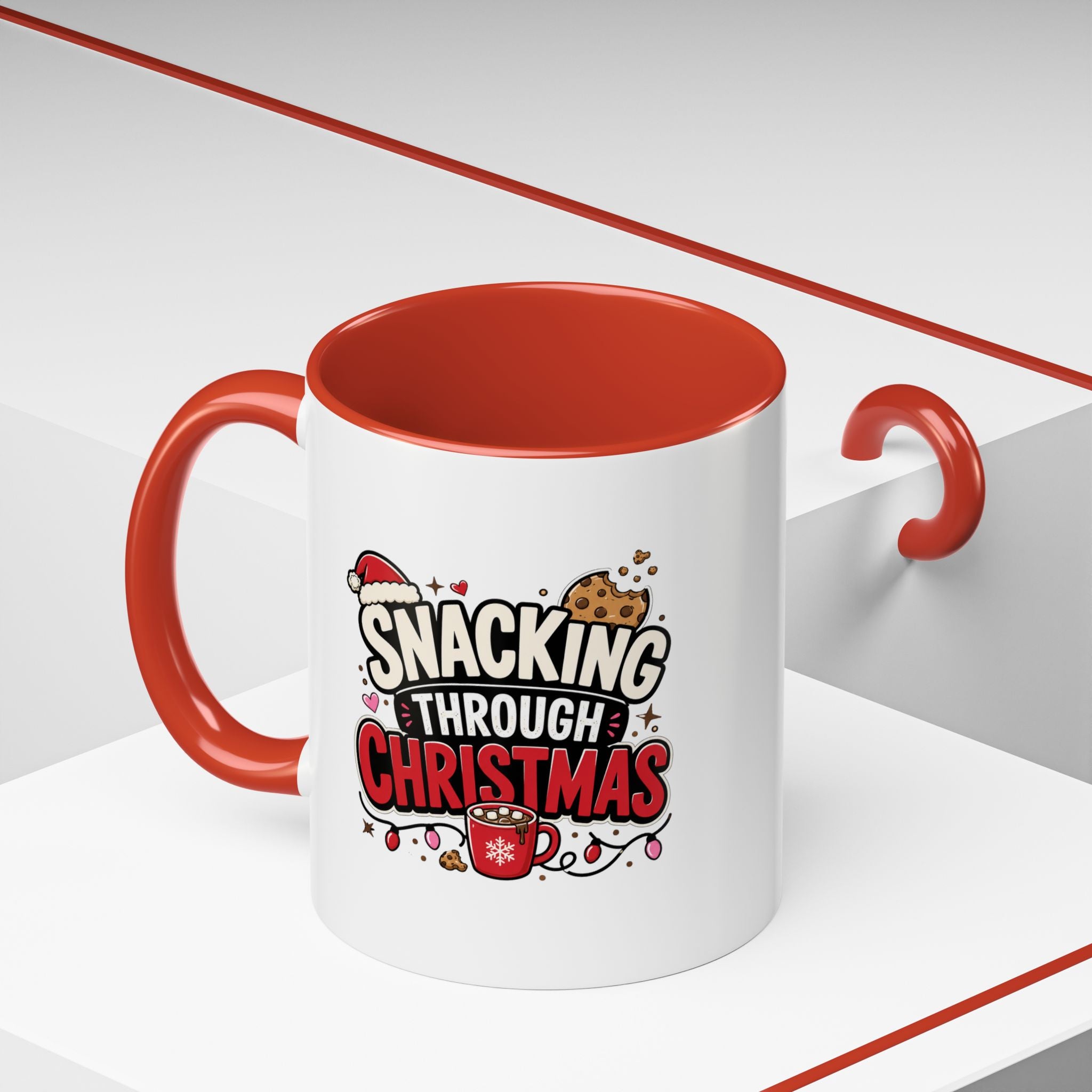 Modern Day Christmas Snacking Through Christmas Coffee Mug