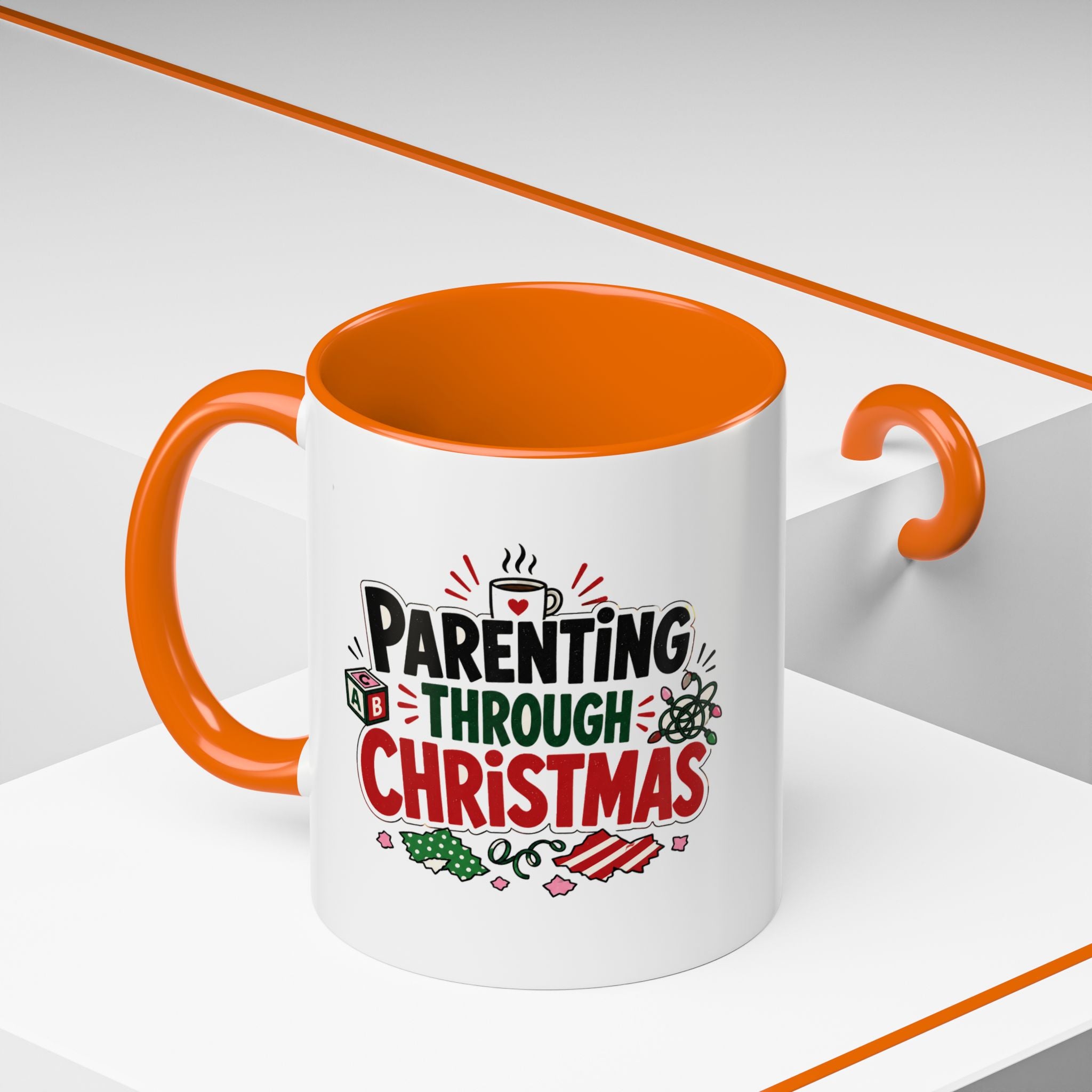 Modern Day Christmas Parenting Through Christmas Coffee Mug