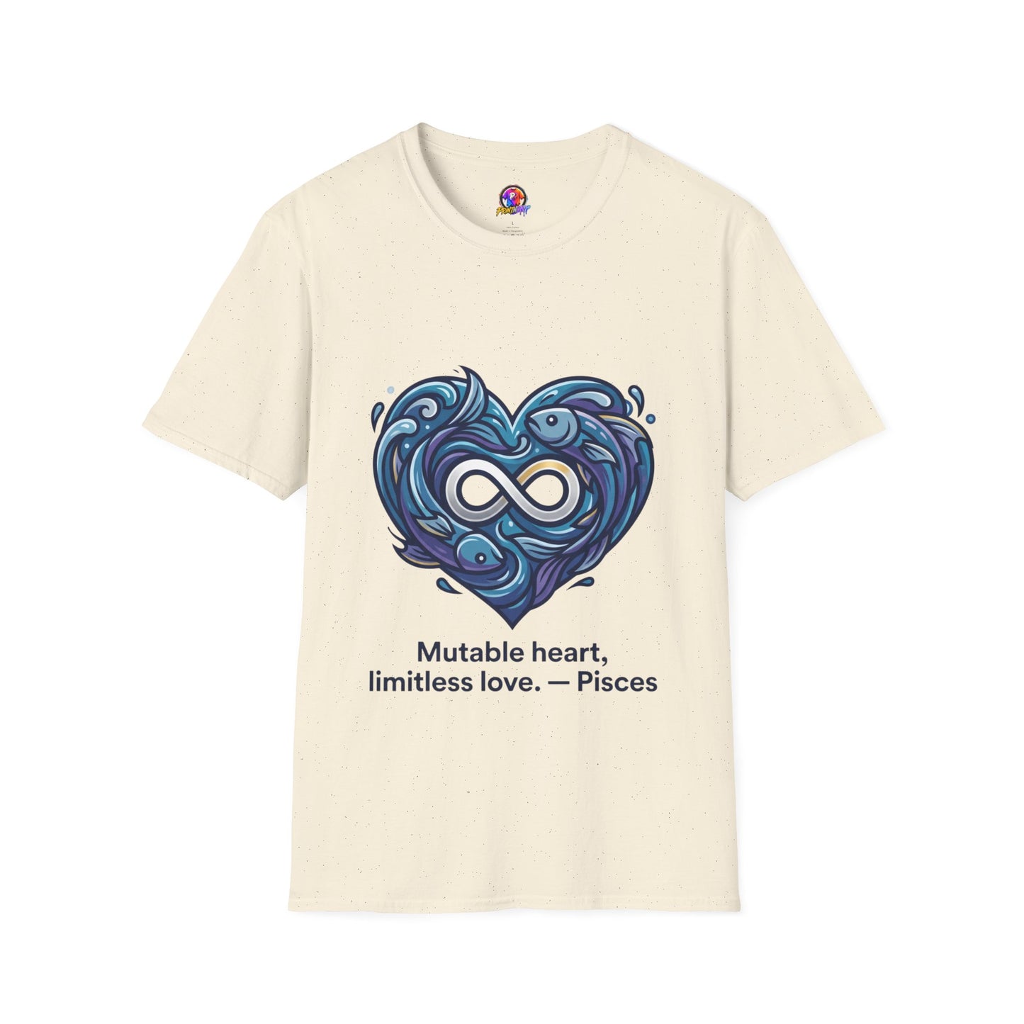 Pisces Infinity Heart T‑Shirt — Zodiac Ocean Love Tee