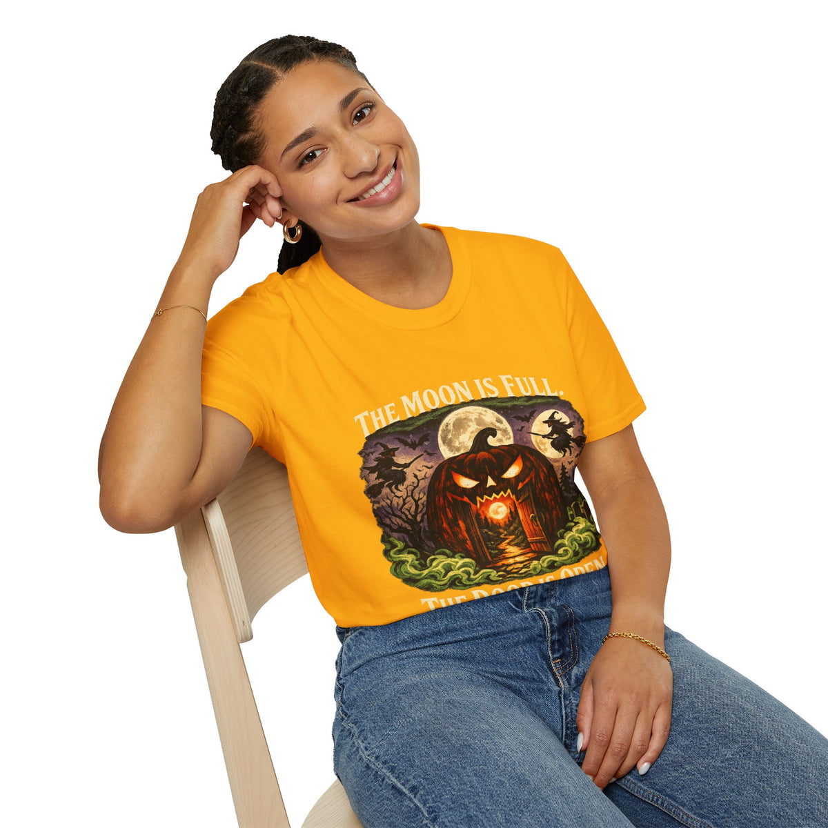 Halloween The Moon Is Full Unisex Softstyle T-Shirt