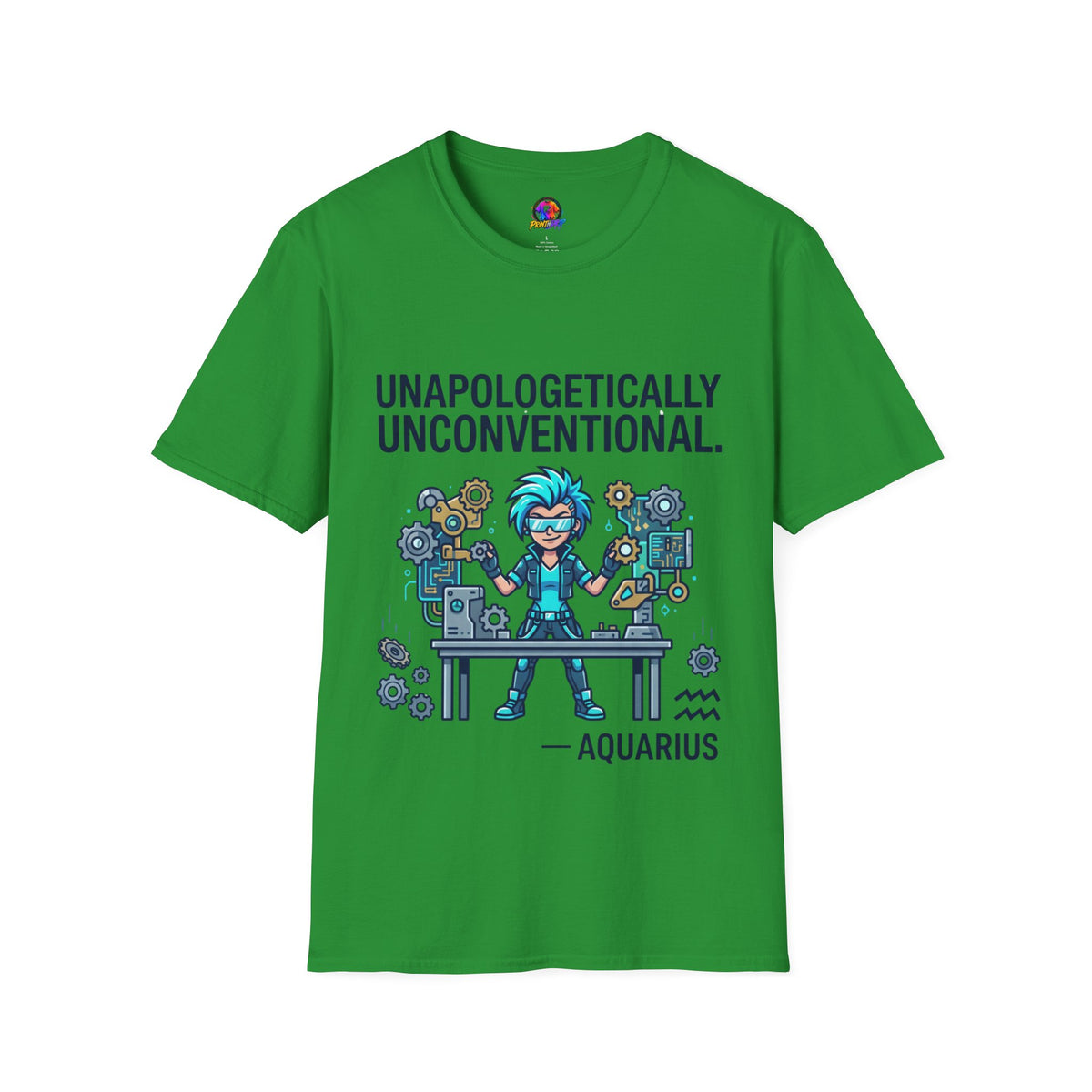 Unapologetically Unconventional T-Shirt — Quirky Steampunk Inventor Graphic Tee