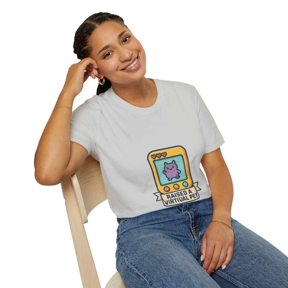Raised a Virtual Pet T-Shirt — Retro Tamagotchi Gaming Tee - Trending Now - October 2026
