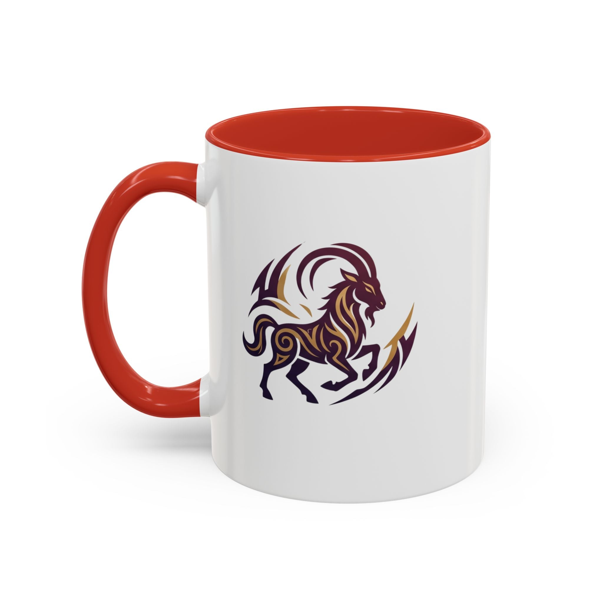 Capricorn Tribal Goat Accent Coffee Mug — Zodiac Horoscope Gift