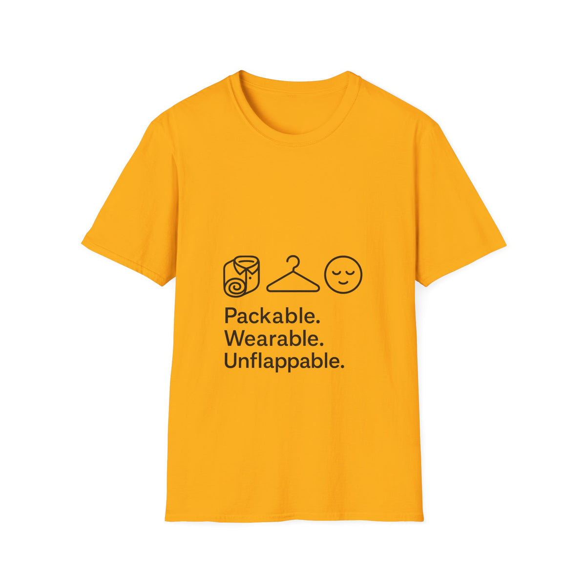 Packable. Wearable. Unflappable. T-Shirt — Minimal Travel Tee - Trending Now - October 2026