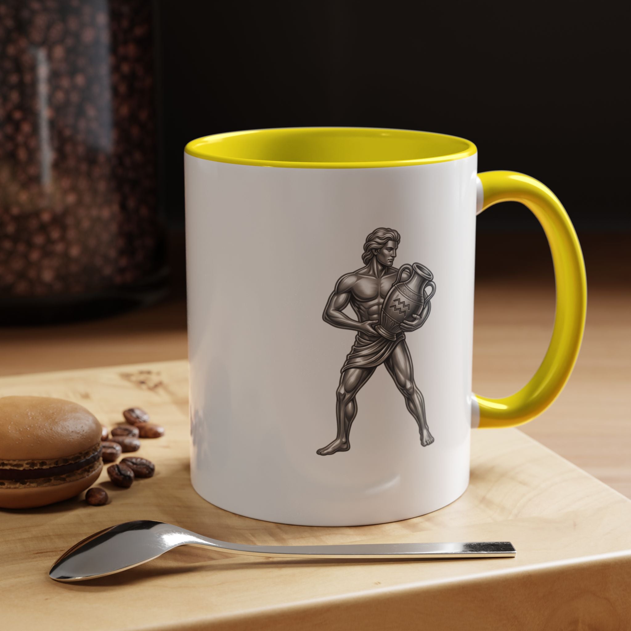 Aquarius Zodiac Accent Coffee Mug – Astrology Sign Gift