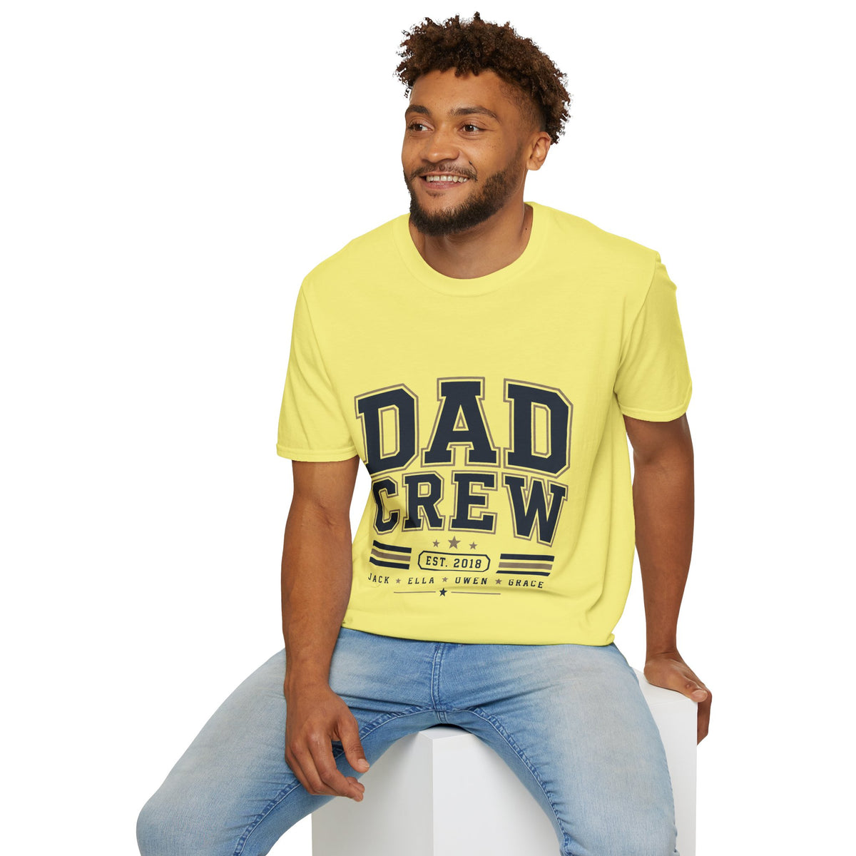 Dad Crew T-Shirt — Vintage Collegiate "DAD CREW" Father's Day Tee