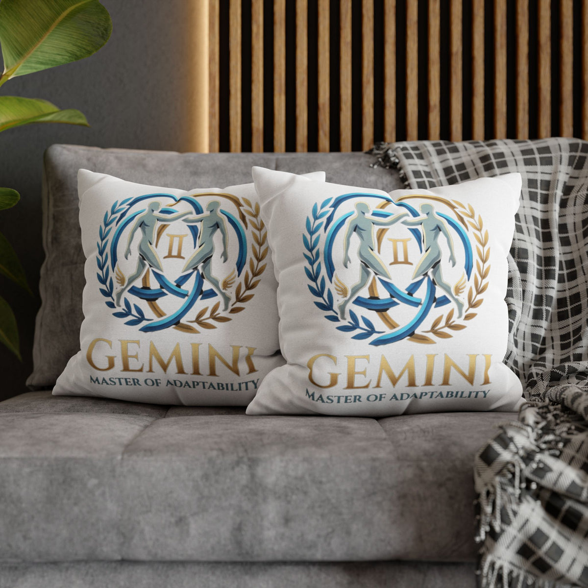 Gemini Zodiac Pillowcase — Master of Adaptability Decorative Throw Pillow Cover