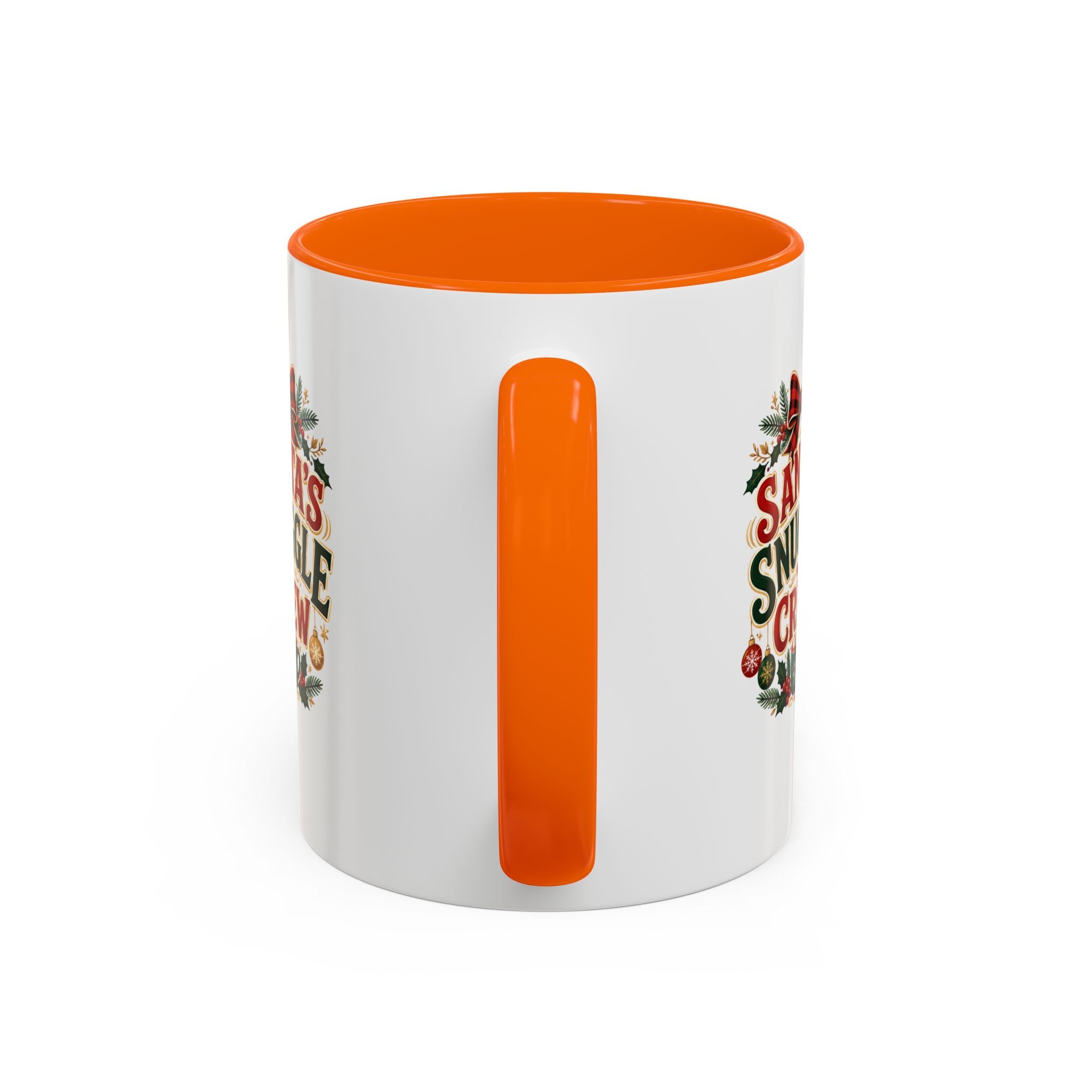 Santa’s Snuggle Crew Accent Coffee Mug — Holiday Christmas Cocoa Cup