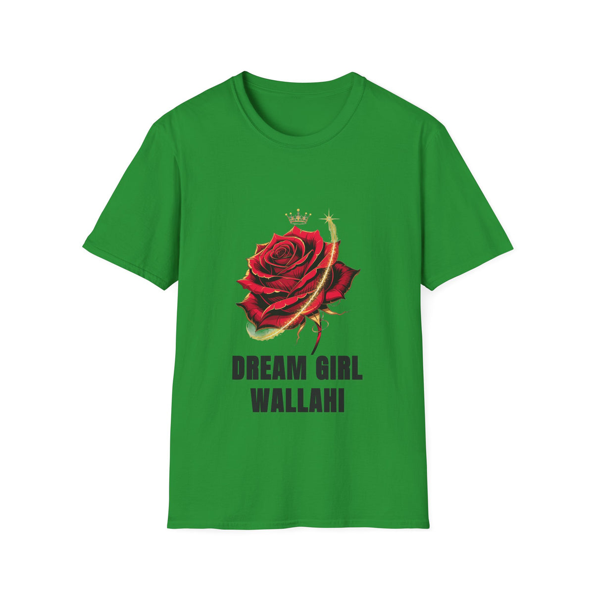 Dream Girl Wallahi Rose T-Shirt — Crowned Red Rose Graphic Tee - Trending Now - August 2026