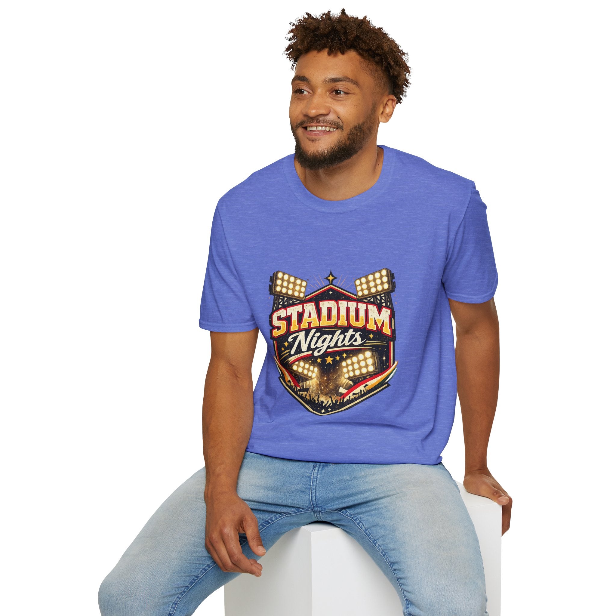 Stadium Nights T-Shirt — Vintage Sports Lights Graphic Tee