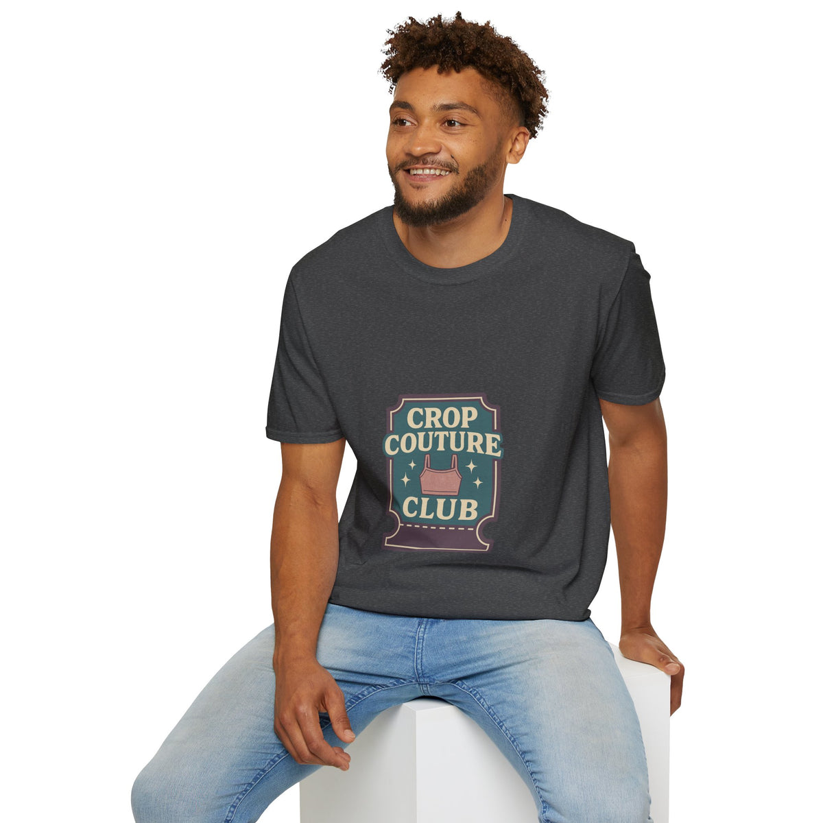 Crop Couture Club Retro Fashion Graphic Tee - Trending Now - October 2026