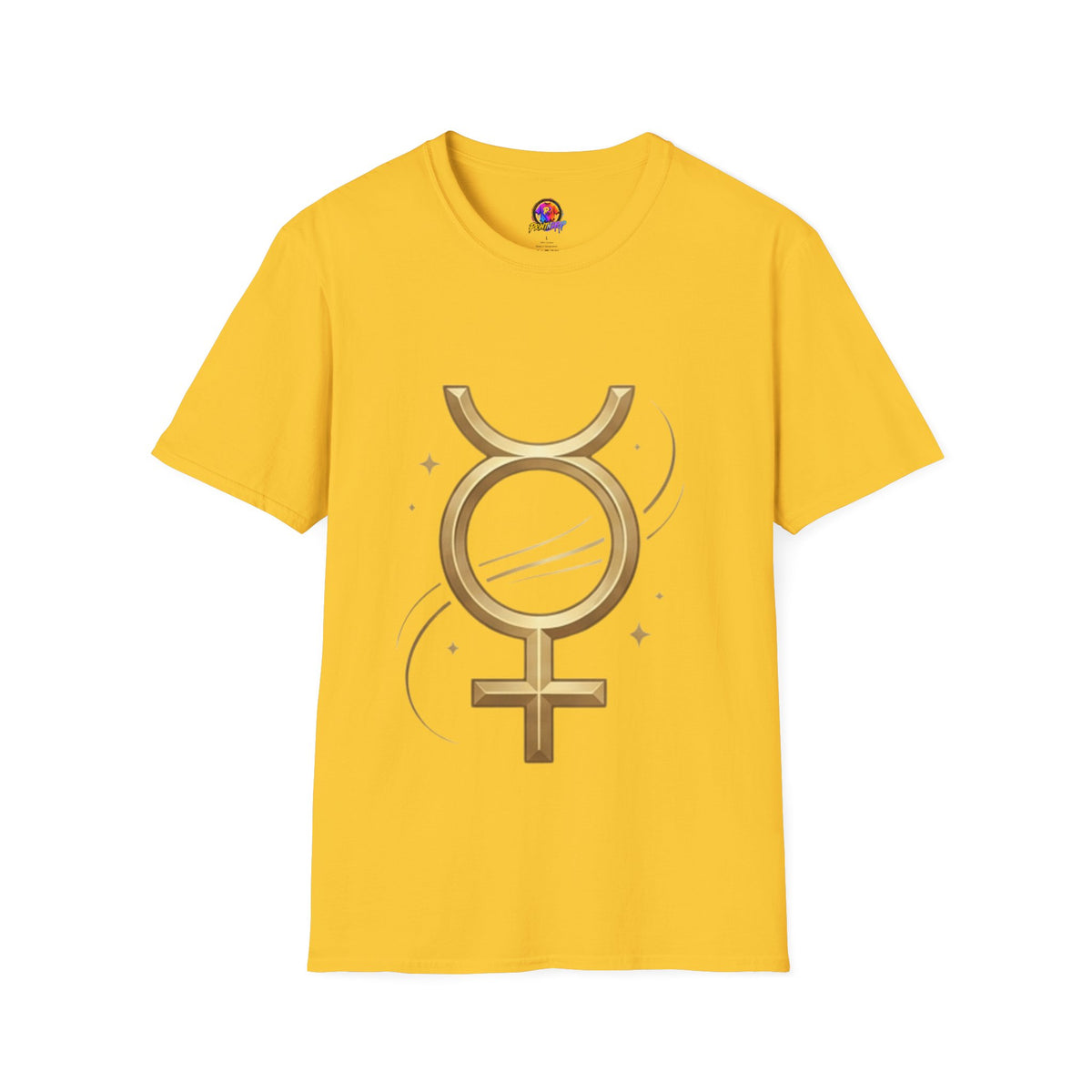 Virgo Zodiac  Mercury Astrology T-Shirt — Gold  Symbol Zodiac Tee
