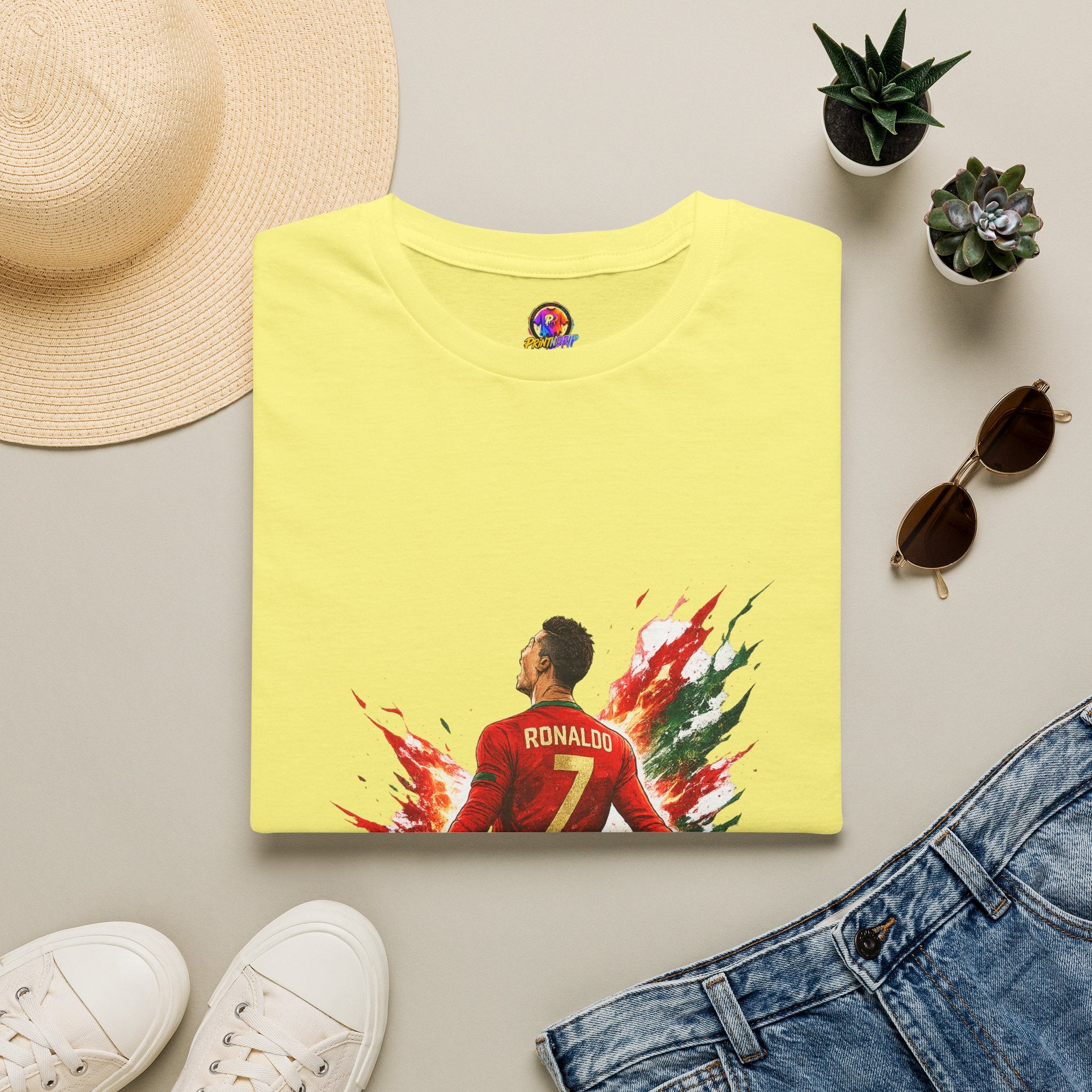Portugal Soccer Player #7 Graphic T‑Shirt — Dynamic Portugal Fan Tee
