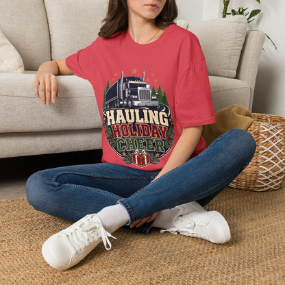 Christmas Truck T‑Shirt — "Hauling Holiday Cheer" Festive Trucker Tee